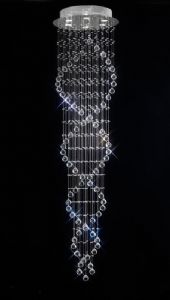 Spiral Twist Floating Crystal Pendant Chandelier